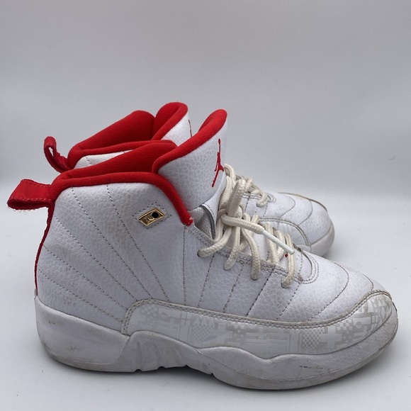 Air Jordan 12 Retro PS 'FIBA Little Kids Sneakers Size 1Y - Picture 4 of 8